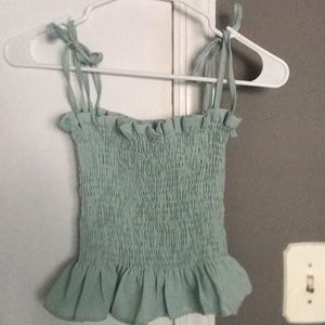 Teal cropped tank (small)